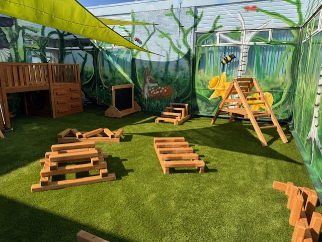 The nursery's outdoor play area