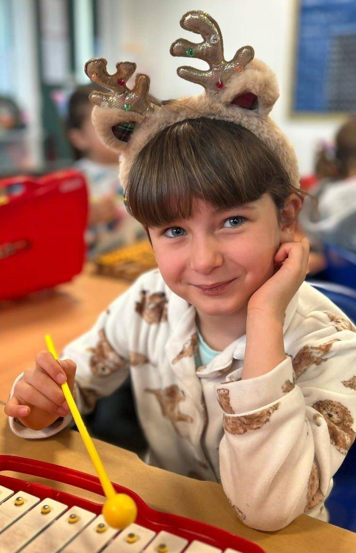 A pupil at work in the classroom